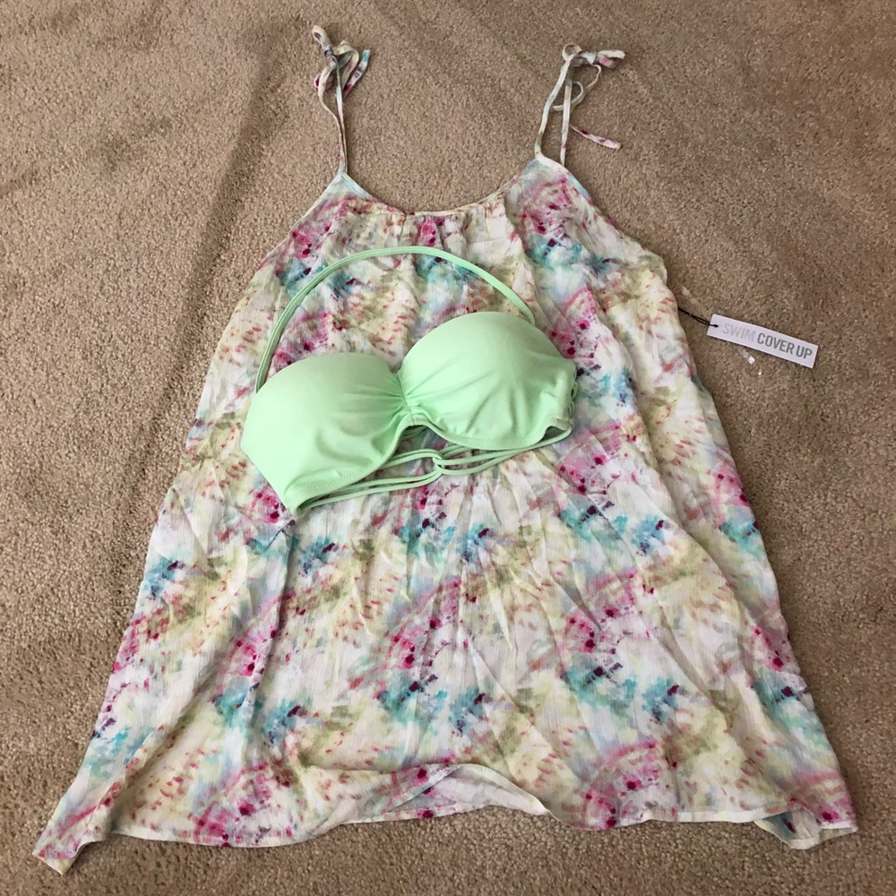 Swim top and cover up